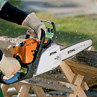 STIHL MS 211 Бензопила STIHL, шина R 35см, цепь 63 PS 11392000378, Бензопилы для бытового использования Штиль